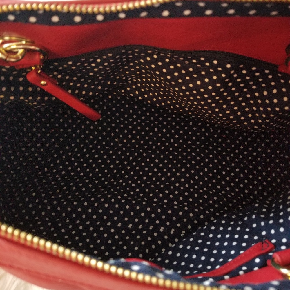 Banana Republic Red Quilted Satchel Purse New - Picture 4 of 6